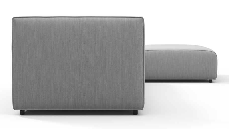 BondBond - Bond Outdoor Sectional, Right Chaise, Dove Grey Performance Weave