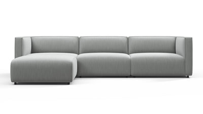 Bond - Bond - Bond Outdoor Sectional, Left Chaise, Dove Grey Performance Weave - Image 1