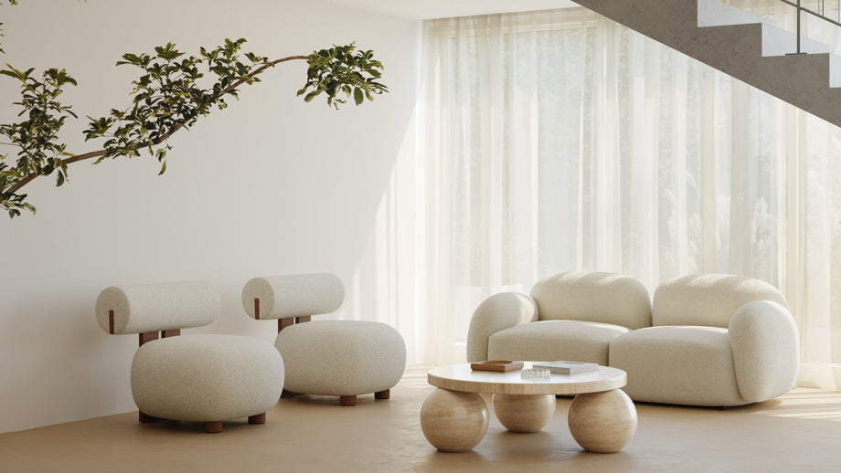 GigiGigi - Gigi Two Seater Sofa, White Boucle