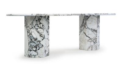 Saga - Saga - Saga Oval Dining Table, Modellato Marble, 239cm - Image 2