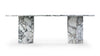 Saga - Saga - Saga Oval Dining Table, Modellato Marble, 94in - Image 4