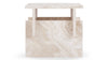 Massimo - Massimo - Massimo Side Table, White Travertine - Image 1