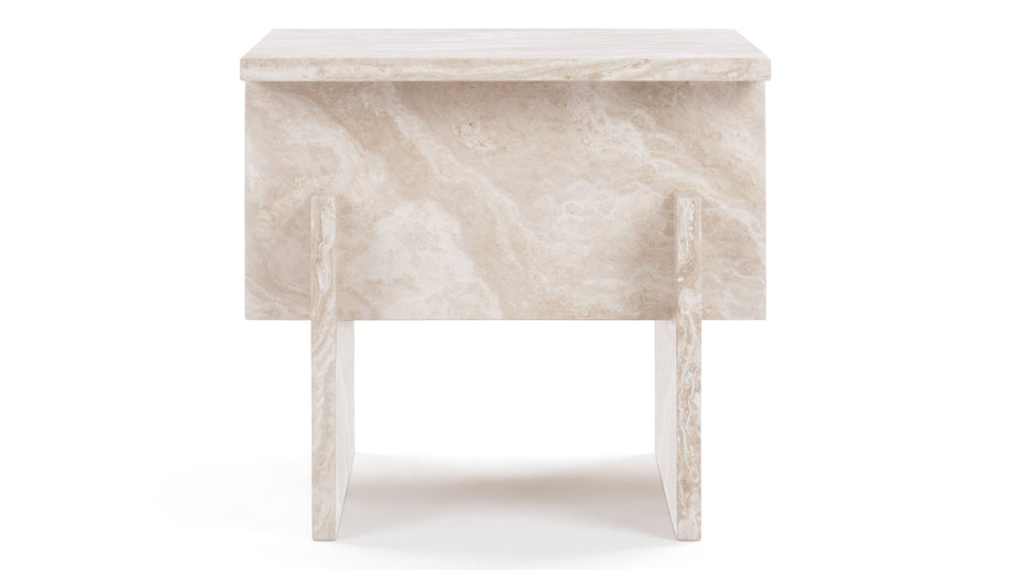 MassimoMassimo - Massimo Side Table, White Travertine