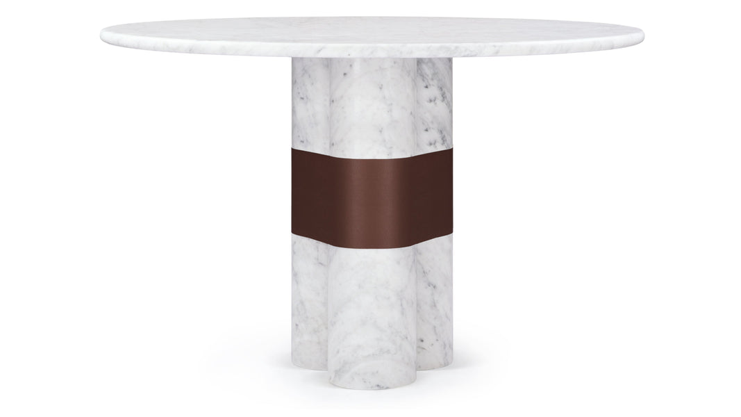 FirelliFirelli - Firelli Round Dining Table, Carrara Marble, 122cm