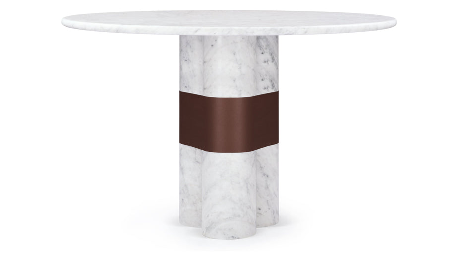 FirelliFirelli - Firelli Round Dining Table, Carrara Marble, 122cm