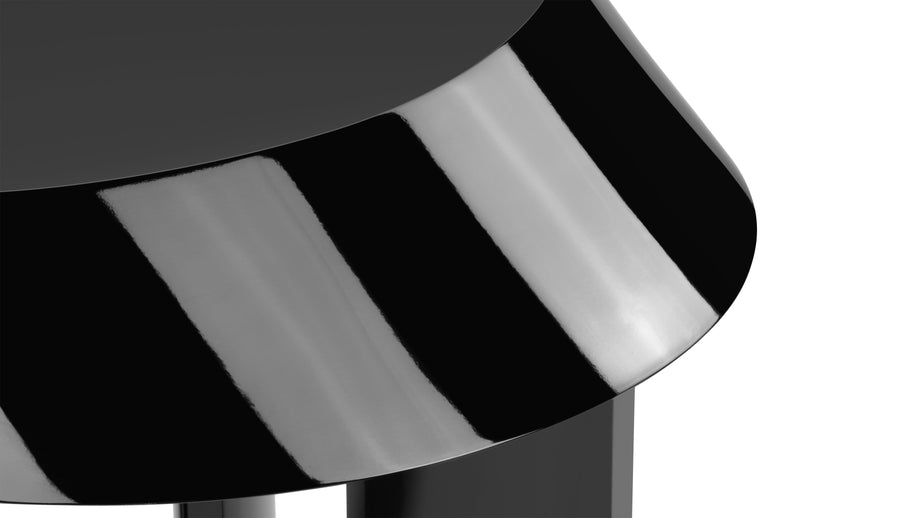 GilesGiles - Giles Side Table, Black Gloss