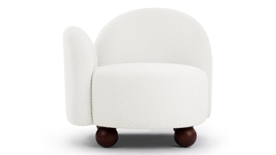 PalmaPalma - Palma Lounge Chair, Left Arm, Porcelain Boucle