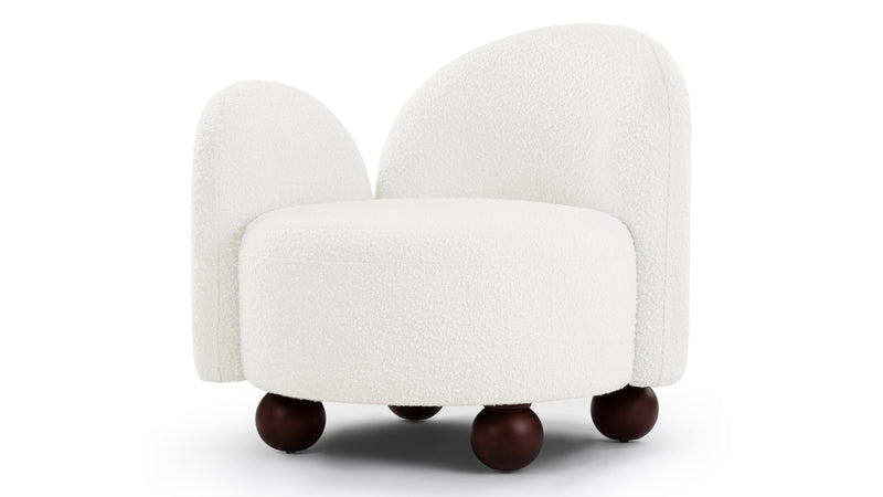PalmaPalma - Palma Lounge Chair, Left Arm, Porcelain Boucle