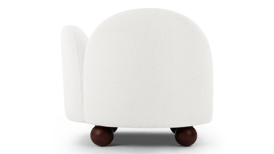 PalmaPalma - Palma Lounge Chair, Right Arm, Porcelain Boucle