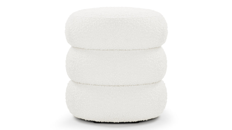 NoaNoa - Noa Ottoman, Small, Porcelain Boucle