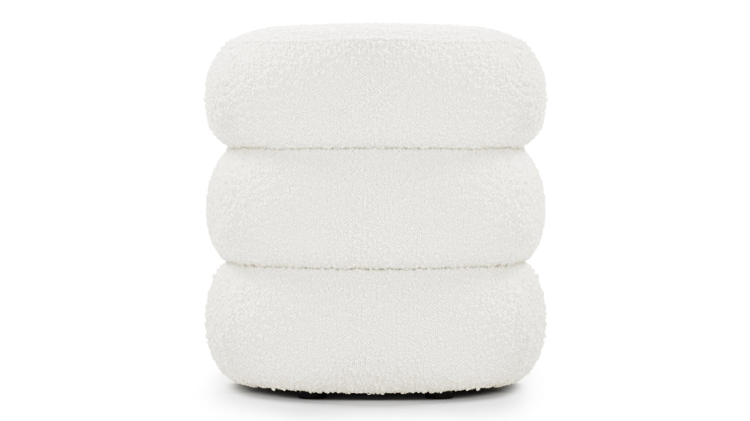 NoaNoa - Noa Ottoman, Small, Porcelain Boucle