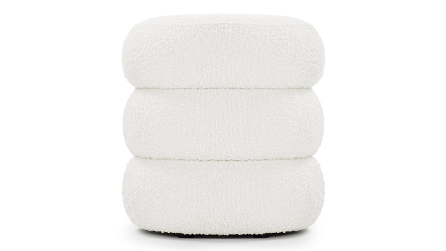 NoaNoa - Noa Ottoman, Small, Porcelain Boucle