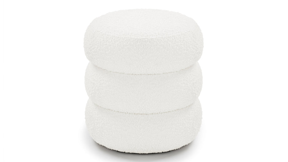 NoaNoa - Noa Ottoman, Small, Porcelain Boucle