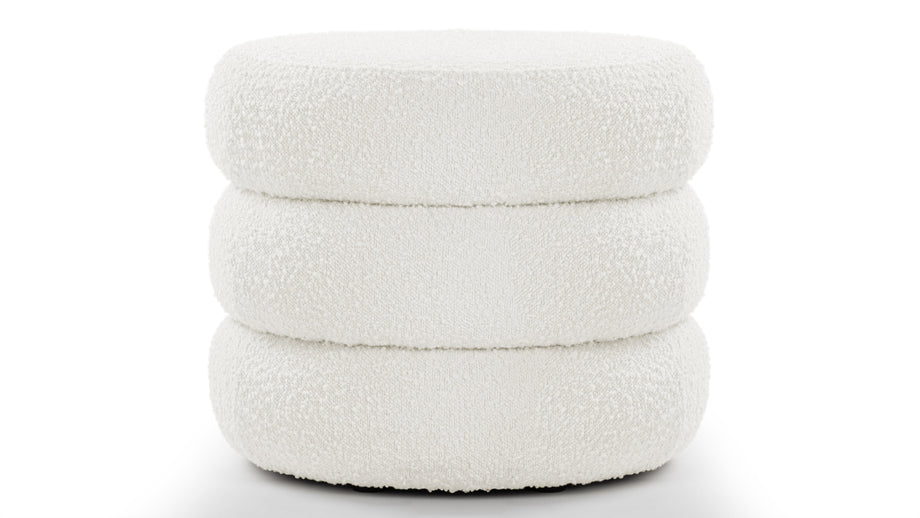 NoaNoa - Noa Ottoman, Medium, Porcelain Boucle