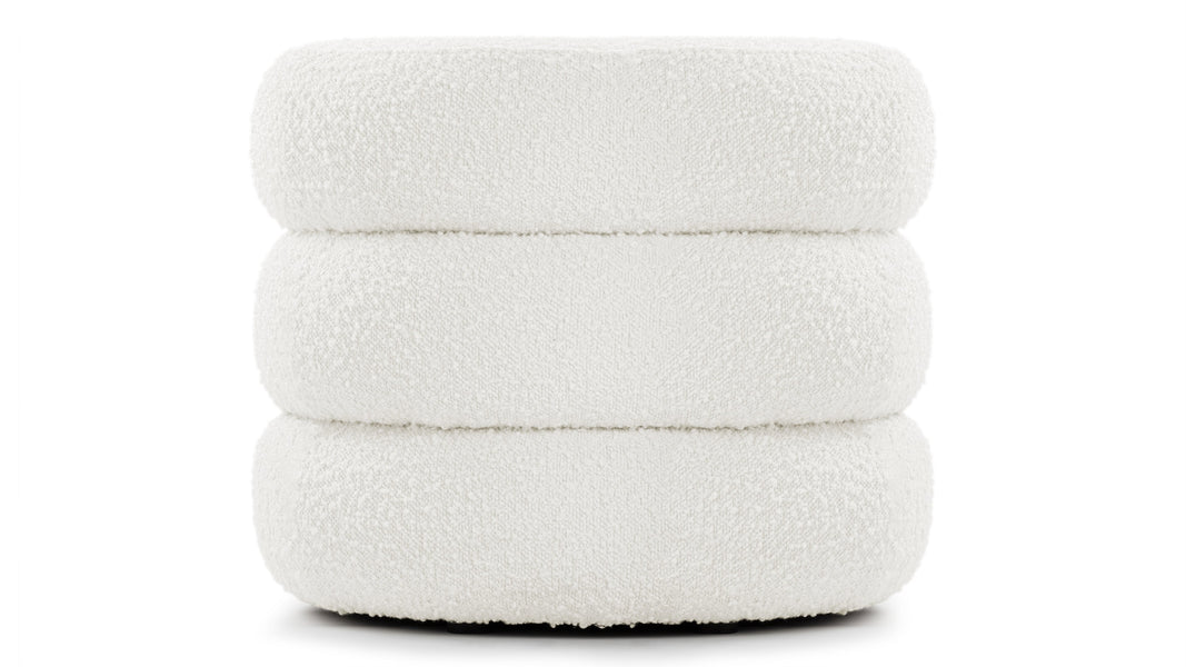 NoaNoa - Noa Ottoman, Medium, Porcelain Boucle