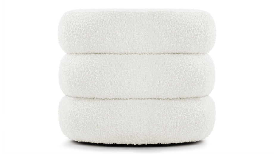 NoaNoa - Noa Ottoman, Medium, Porcelain Boucle