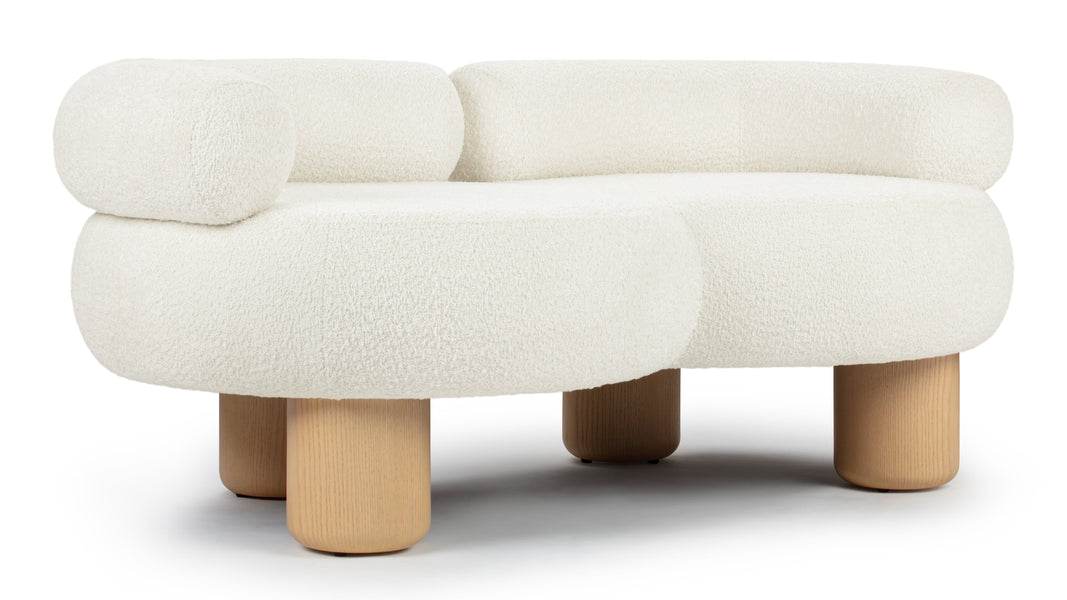 DahlDahl - Dahl Two Seater Sofa, Luxe White Boucle