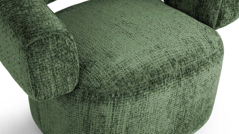 RaeRae - Rae Lounge Chair, Royal Sage Velvet