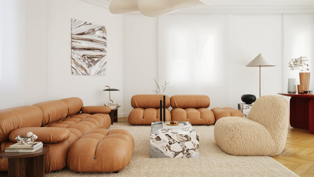 RochaRocha - Rocha Lounge Chair, Honey Vegan Fur