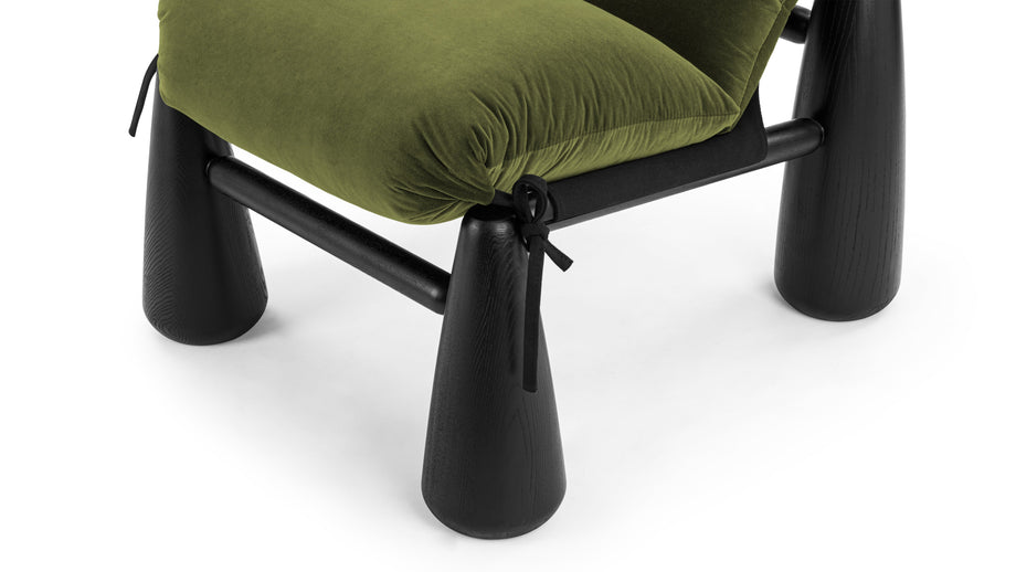 MutoMuto - Muto Lounge Chair, Deep Moss Velvet