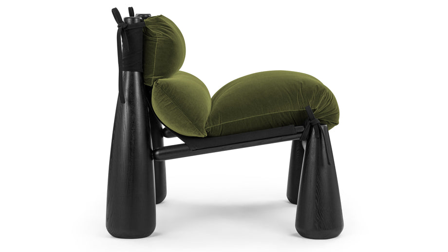 MutoMuto - Muto Lounge Chair, Deep Moss Velvet