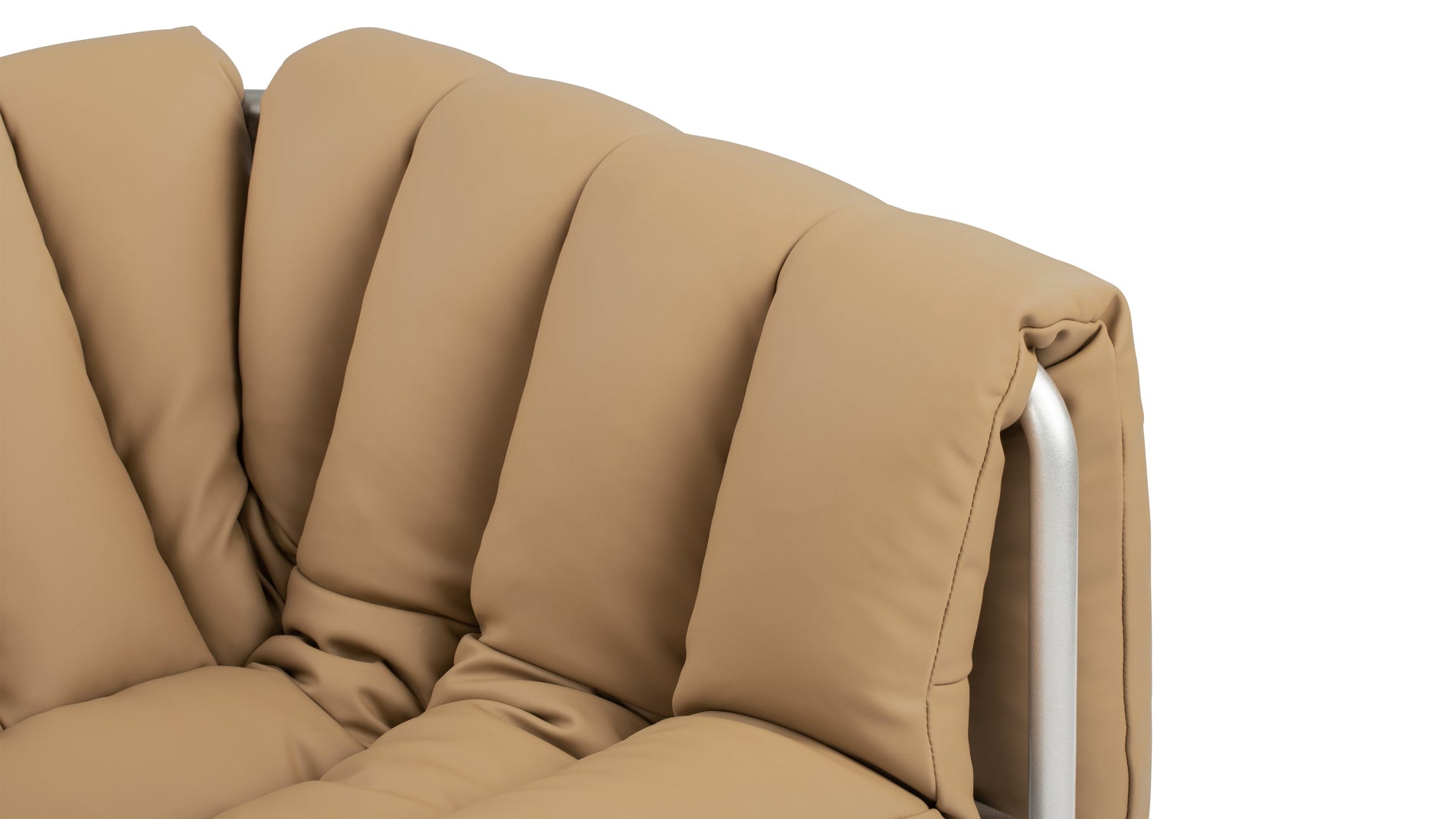 PuffyPuffy - Puffy Lounge Chair, Tuscan Tan Vegan Leather