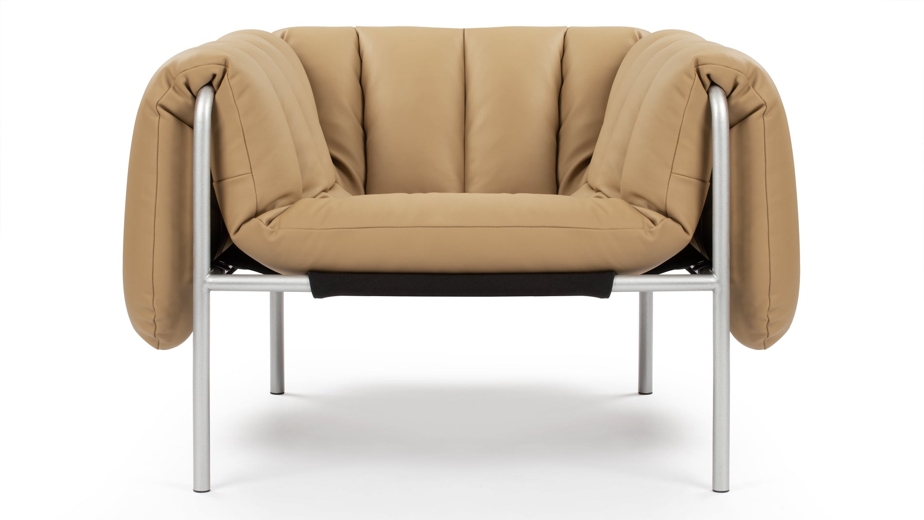 PuffyPuffy - Puffy Lounge Chair, Tuscan Tan Vegan Leather