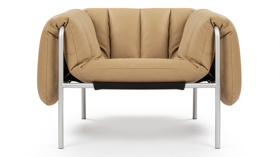PuffyPuffy - Puffy Lounge Chair, Tuscan Tan Vegan Leather