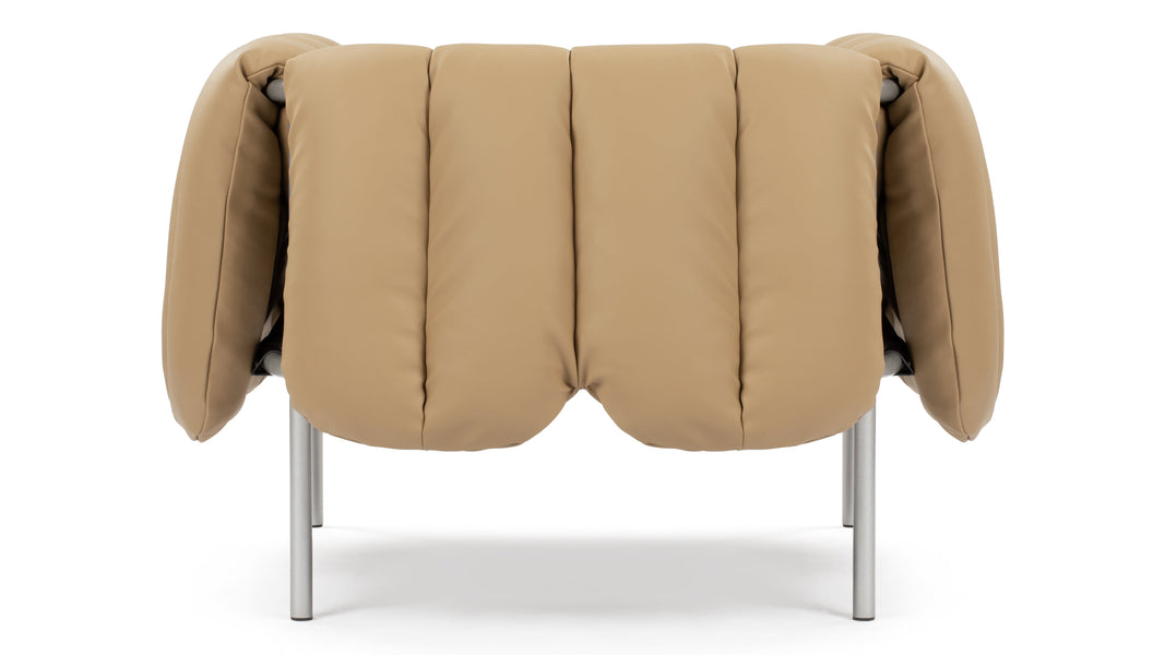 PuffyPuffy - Puffy Lounge Chair, Tuscan Tan Vegan Leather