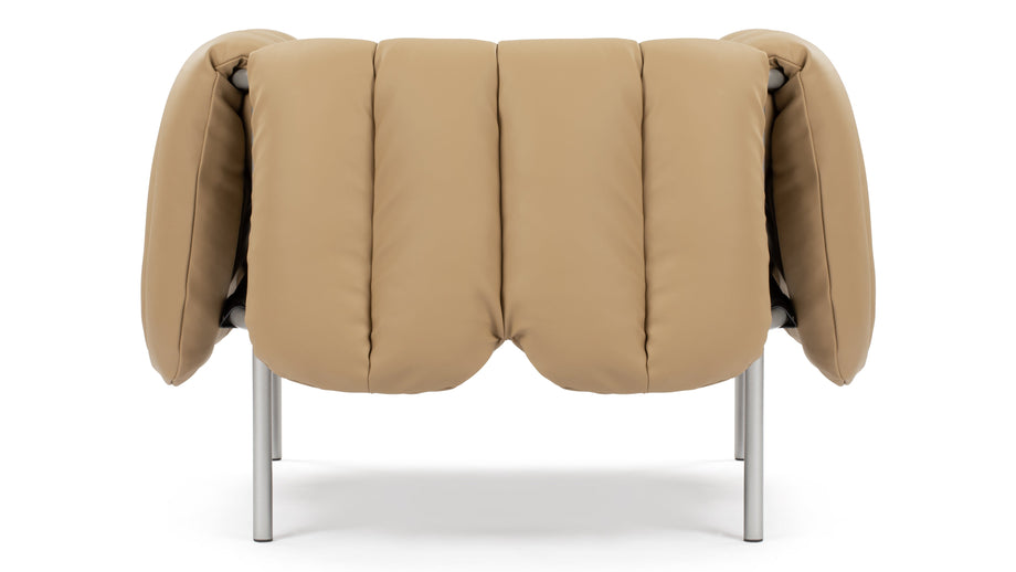 PuffyPuffy - Puffy Lounge Chair, Tuscan Tan Vegan Leather