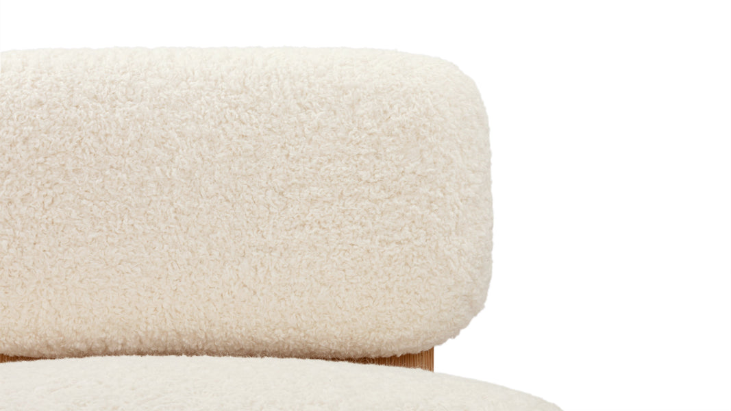 JiaJia - Jia Lounge Chair, White Vegan Sheepskin