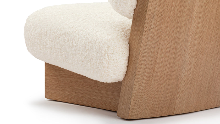 JiaJia - Jia Lounge Chair, White Vegan Sheepskin