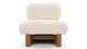 Jia - Jia - Jia Lounge Chair, White Vegan Sheepskin - Image 2