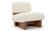 Jia - Jia - Jia Lounge Chair, White Vegan Sheepskin - Image 1