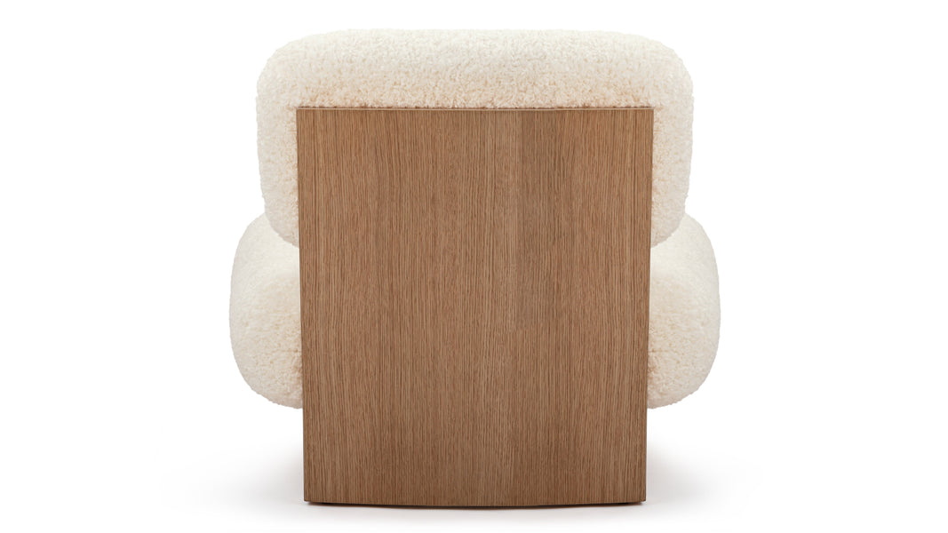 JiaJia - Jia Lounge Chair, White Vegan Sheepskin