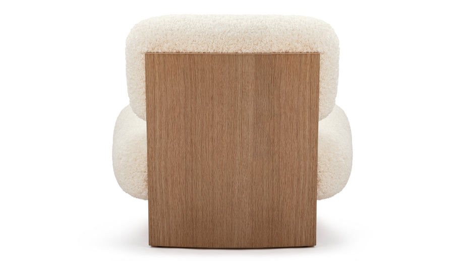 JiaJia - Jia Lounge Chair, White Vegan Sheepskin