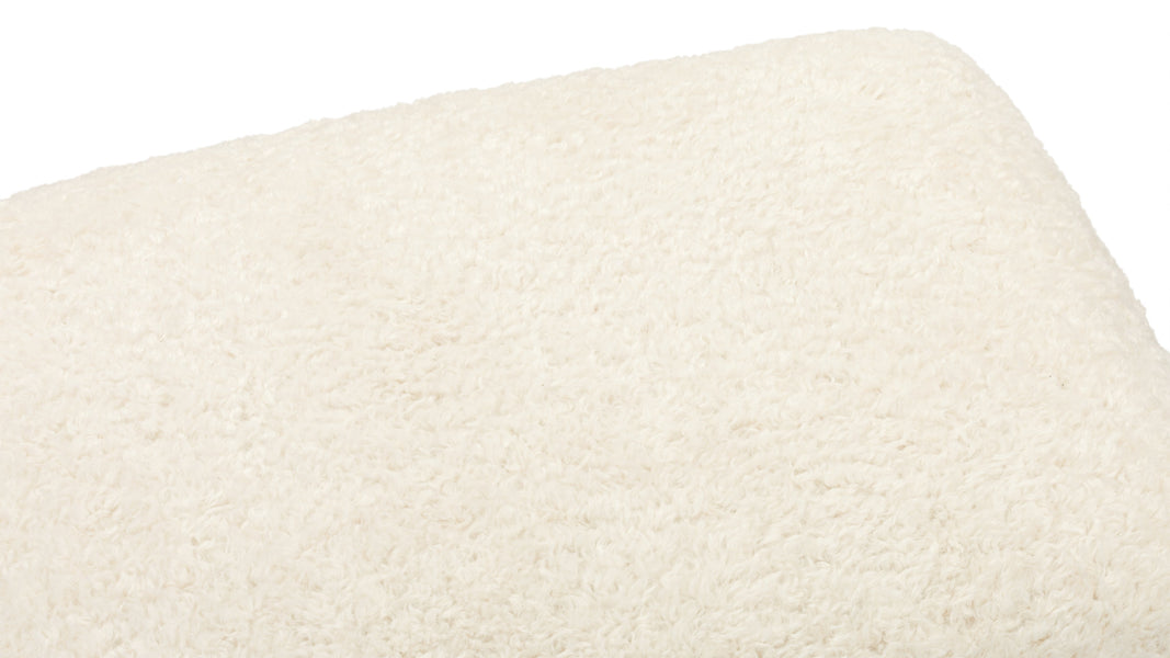 JiaJia - Jia Ottoman, White Vegan Sheepskin