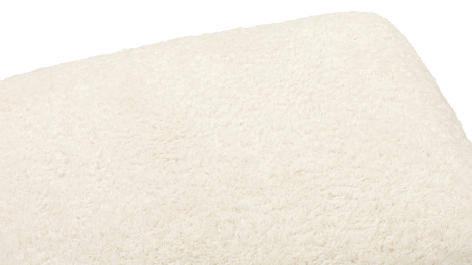 JiaJia - Jia Ottoman, White Vegan Sheepskin