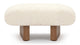Jia - Jia - Jia Ottoman, White Vegan Sheepskin - Image 1
