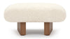 Jia - Jia - Jia Ottoman, White Vegan Sheepskin - Image 1