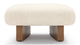 Jia - Jia - Jia Ottoman, White Vegan Sheepskin - Image 4