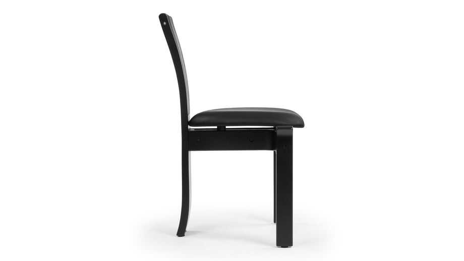 AsukaAsuka - Asuka Side Chair, Ink Black Vegan Leather