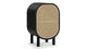 Oma - Oma - Oma Side Table, Black with Natural Rattan - Image 2