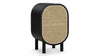 Oma - Oma - Oma Side Table, Black with Natural Rattan - Image 2