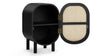 Oma - Oma - Oma Side Table, Black with Natural Rattan - Image 5