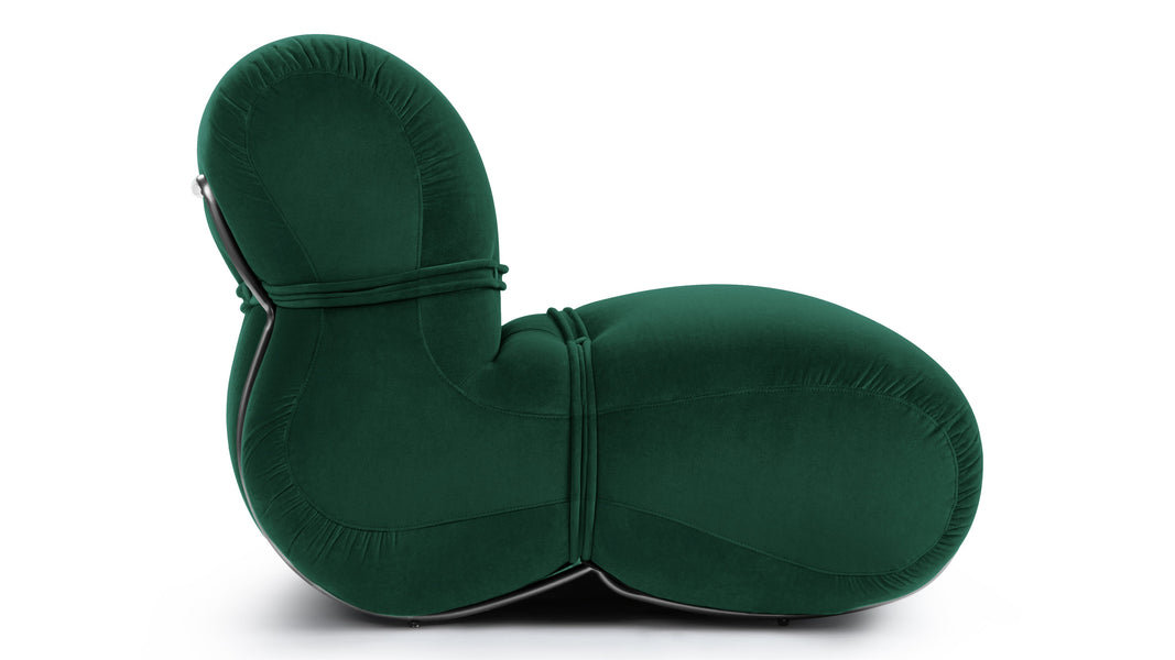 BaoBao - Bao Lounge Chair, Emerald Velvet