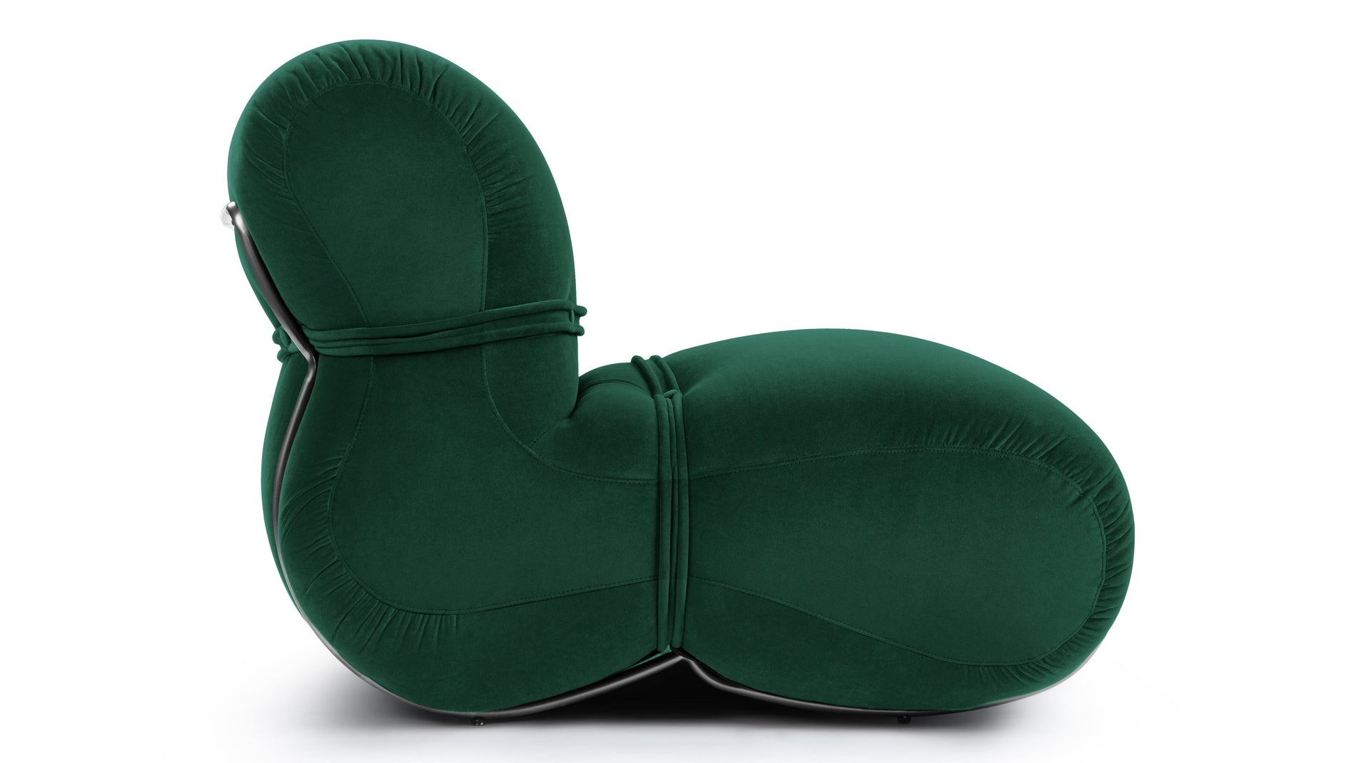 BaoBao - Bao Lounge Chair, Emerald Velvet