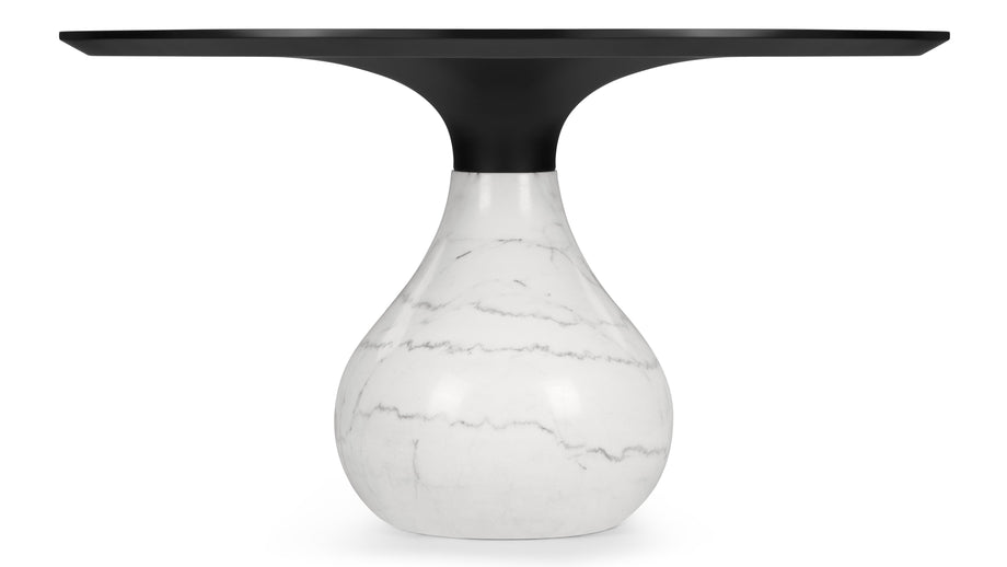 AquaAqua - Aqua Dining Table, Carrara Marble, 53in