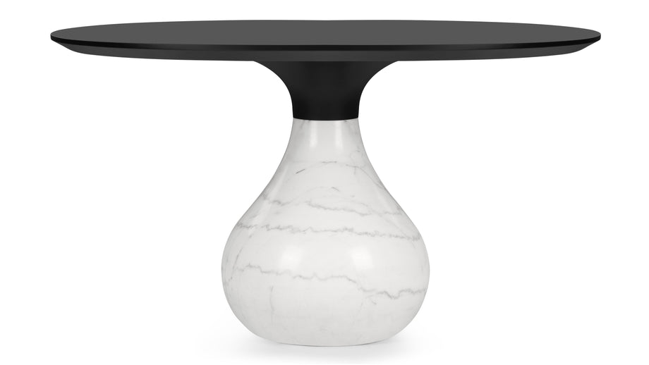AquaAqua - Aqua Dining Table, Carrara Marble, 53in