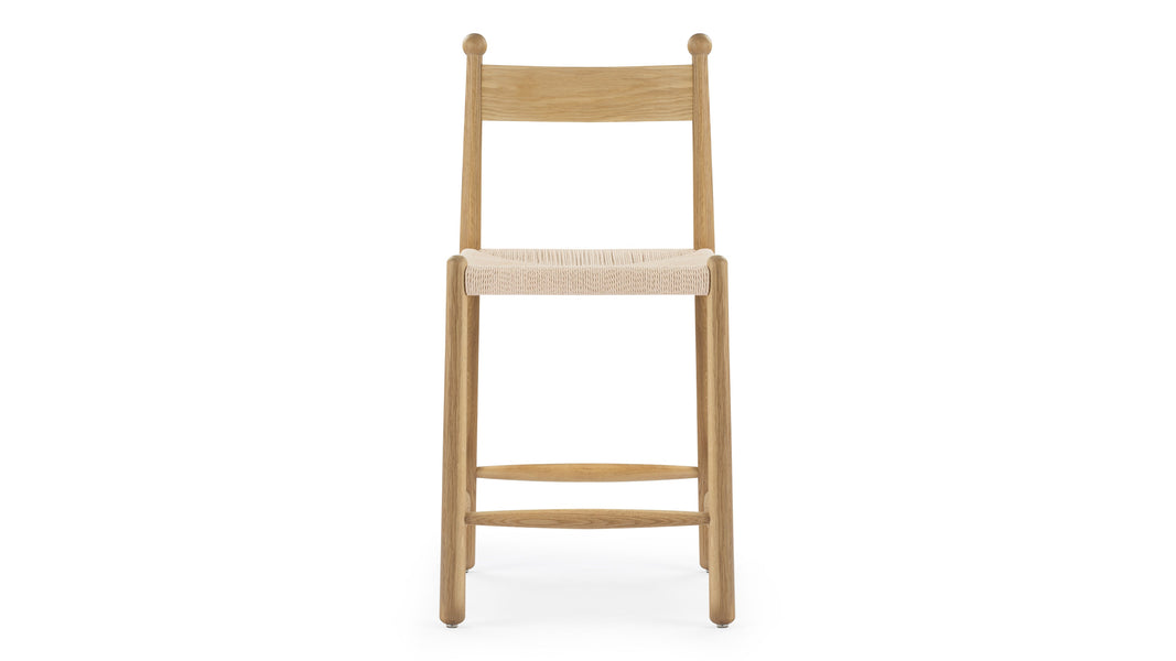 SaraSara - Sara Bar Stool, Oak, Seat Height 24in